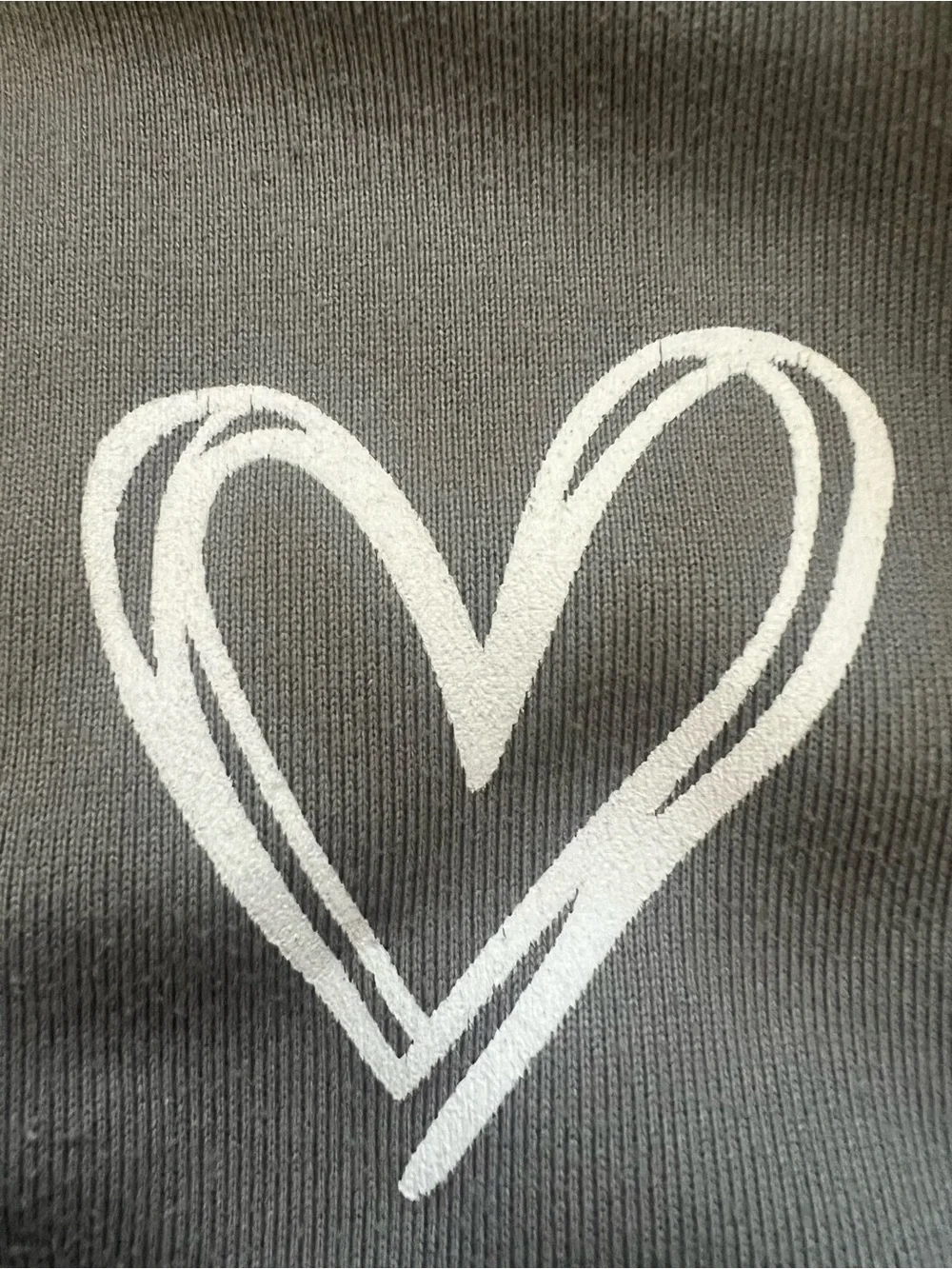 Kids Gray Sweatshirt & Jogger Set with Heart Graphic
